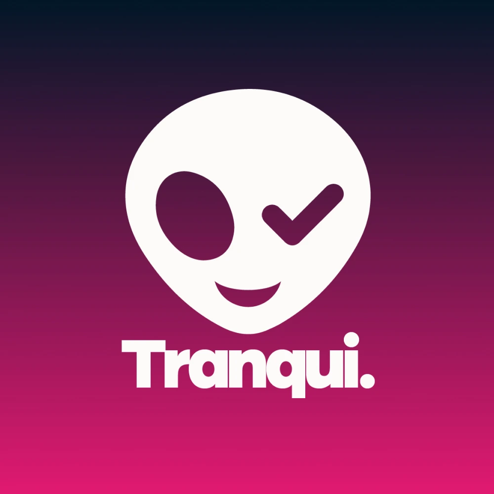 The logo of the app. An alien shaped face blinking and eye